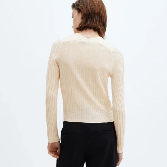 NWT Mango Ribbed Cardigan with Button Detail - Picture 5 of 16